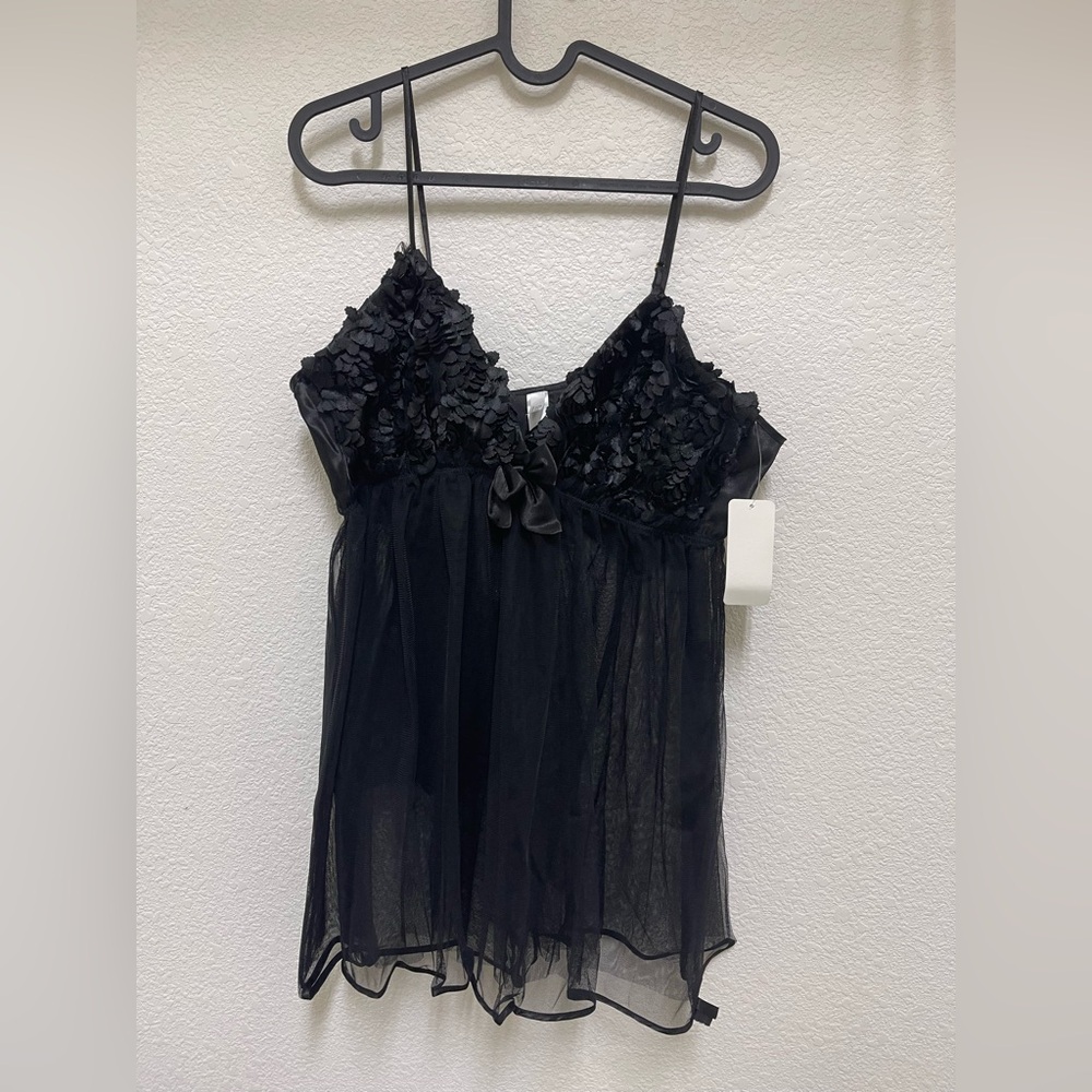 NORSTROM Flora Nikrooz Black Lace Nightwear Lingerie Size XL